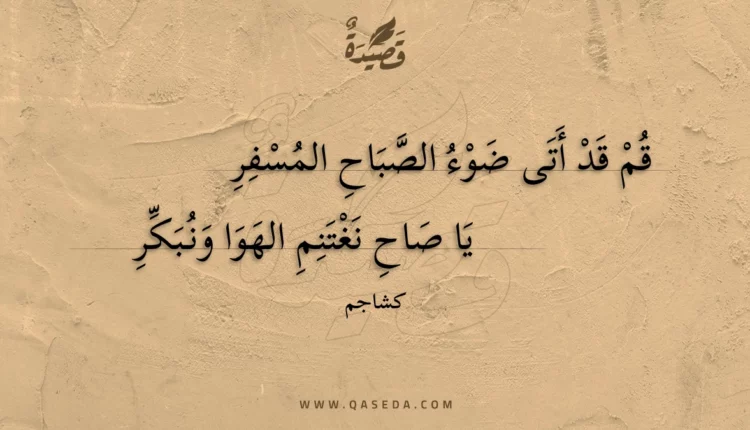 قصيدة قم قد أتى ضوء الصباح المسفر