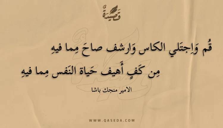 قصيدة قم واجتلي الكاس وارشف صاح مما فيه