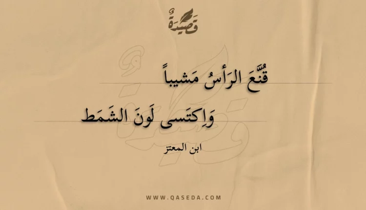 قصيدة قنع الرأس مشيبا