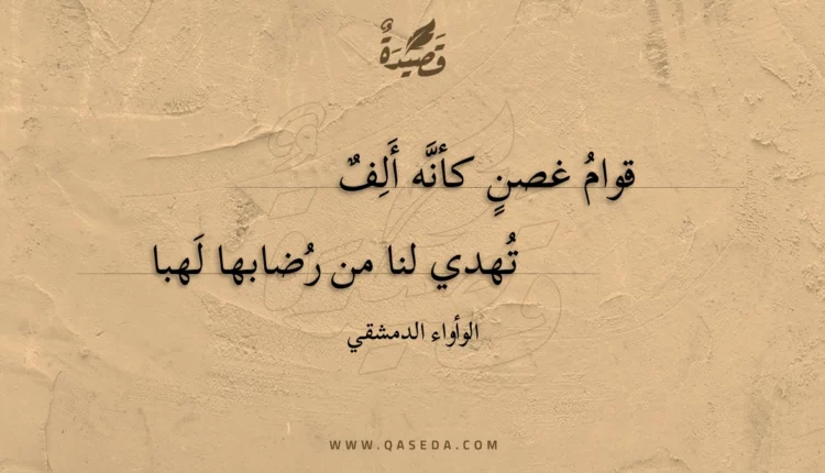 قصيدة قوام غصن كأنه ألف