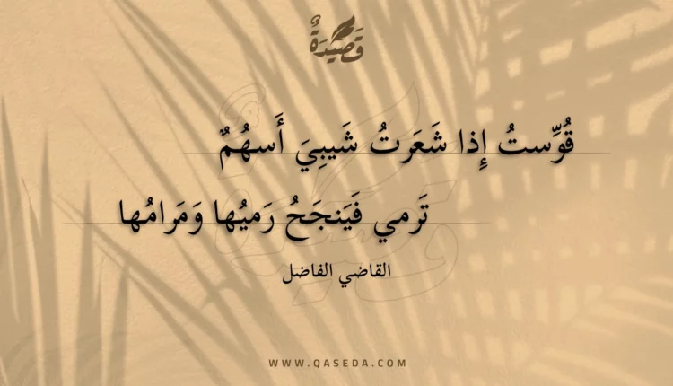 قصيدة قوست إذا شعرت شيبي أسهم