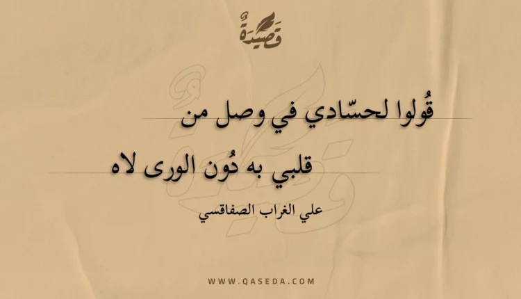 قصيدة قولوا لحسادي في وصل من