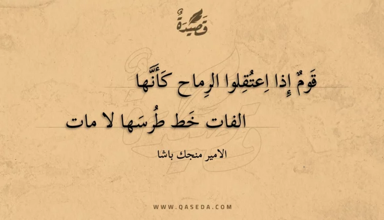 قصيدة قوم إذا اعتقلوا الرماح كأنها