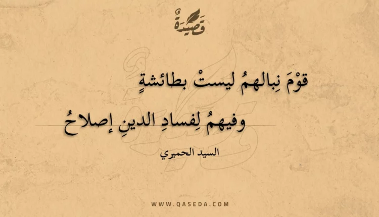 قصيدة قوم نبالهم ليست بطائشة