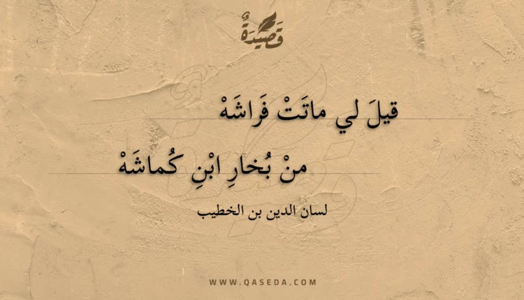 قصيدة قيل لي ماتت فراشه