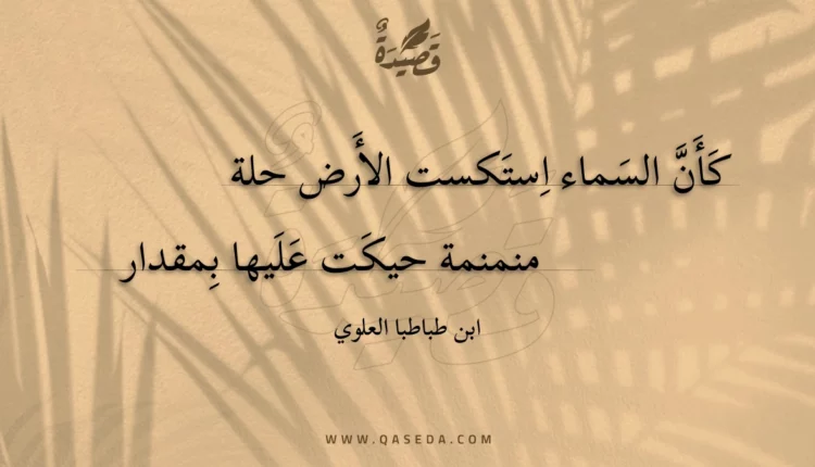 قصيدة كأن السماء استكست الأرض حلة