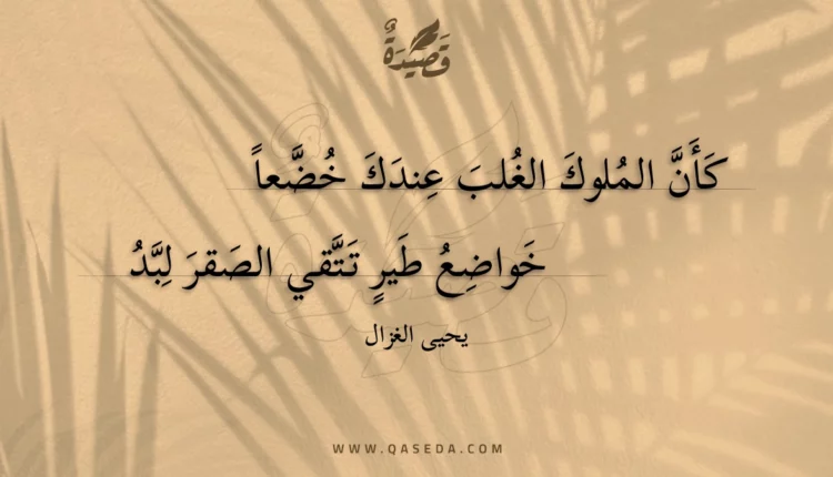 قصيدة كأن الملوك الغلب عندك خضعا