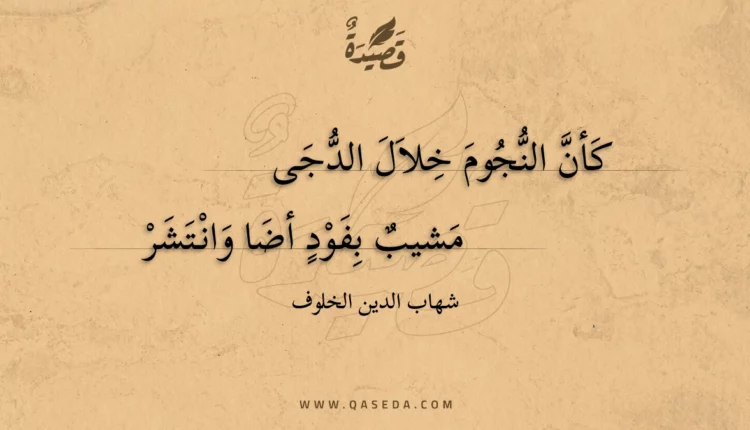 قصيدة كأن النجوم خلال الدجى