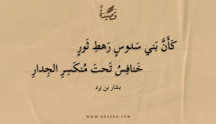 قصيدة كأن بني سدوس رهط ثور