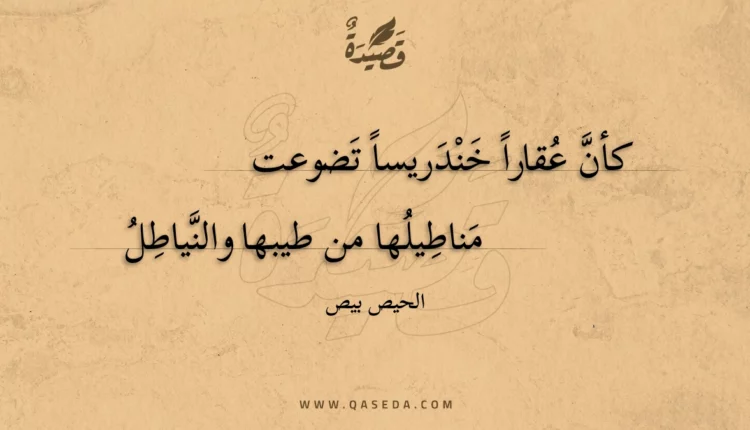 قصيدة كأن عقارا خندريسا تضوعت