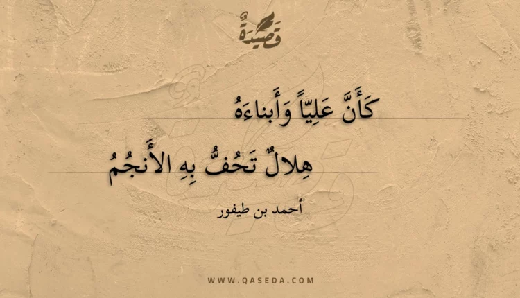 قصيدة كأن عليا وأبناءه