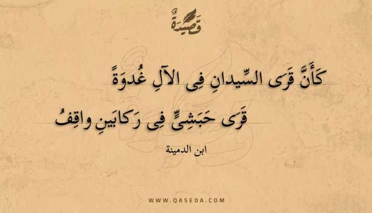 قصيدة كأن قرى السيدان فى الآل غدوة