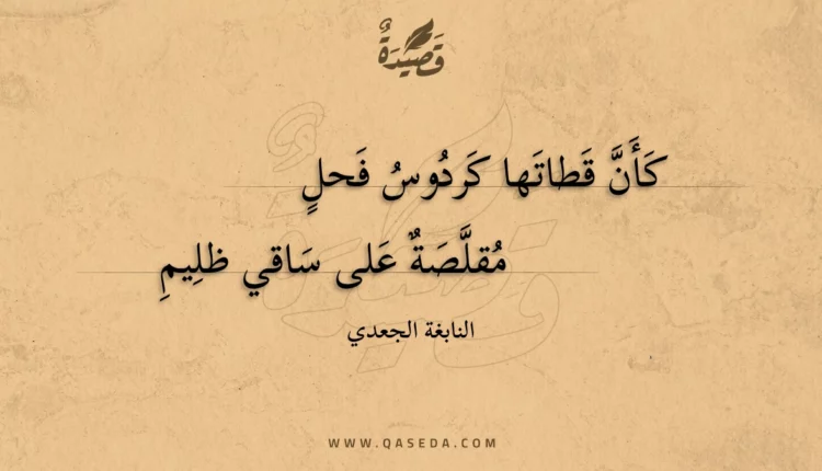 قصيدة كأن قطاتها كردوس فحل