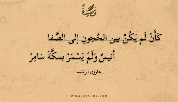 قصيدة كأن لم يكن بين الحجون إلى الصفا