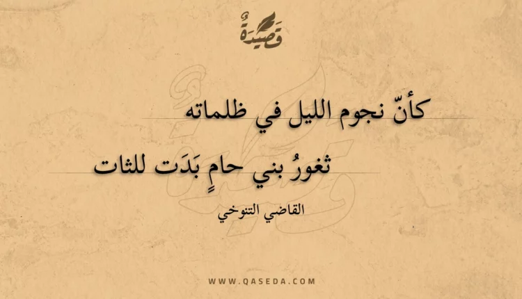 قصيدة كأن نجوم الليل في ظلماته