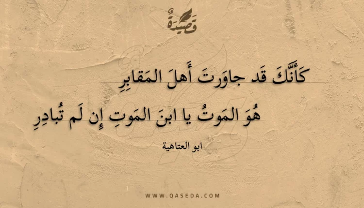 قصيدة كأنك قد جاورت أهل المقابر