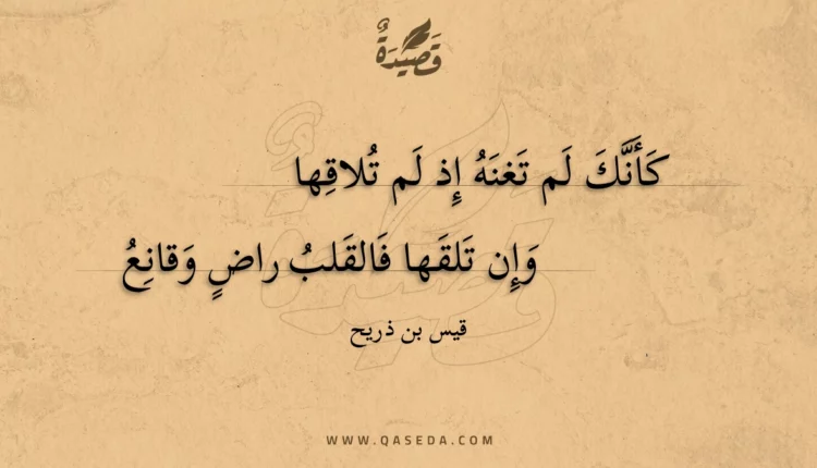 قصيدة كأنك لم تغنه إذ لم تلاقها
