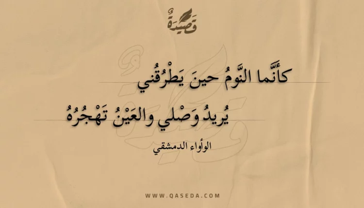 قصيدة كأنما النوم حين يطرقني