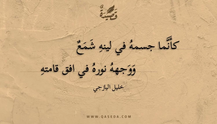 قصيدة كأنما جسمه في لينه شمع