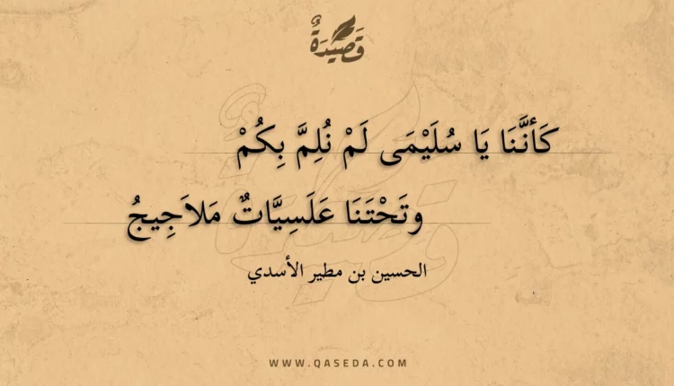 قصيدة كأننا يا سليمى لم نلم بكم
