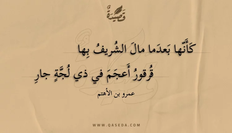 قصيدة كأنها بعدما مال الشريف بها