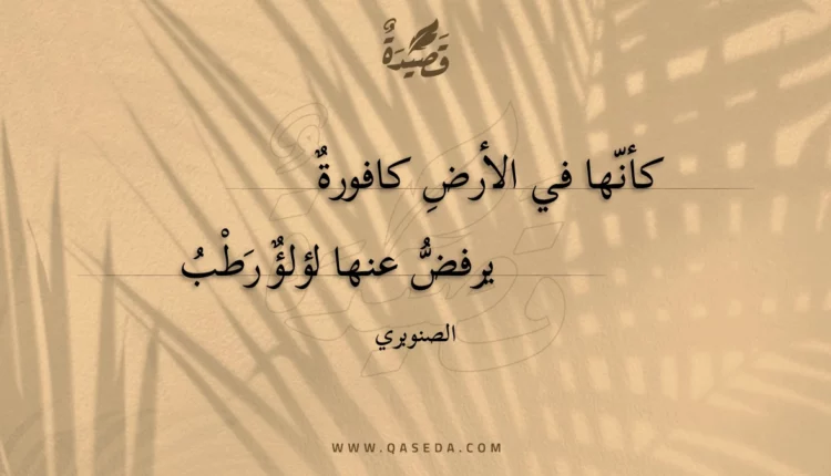 قصيدة كأنها في الأرض كافورة