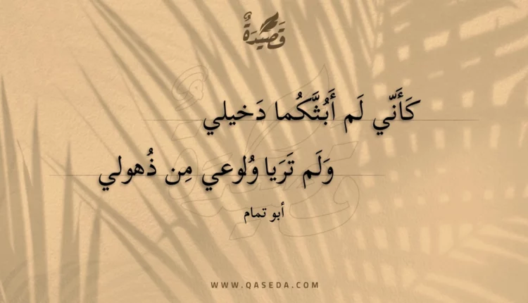 قصيدة كأني لم أبثكما دخيلي