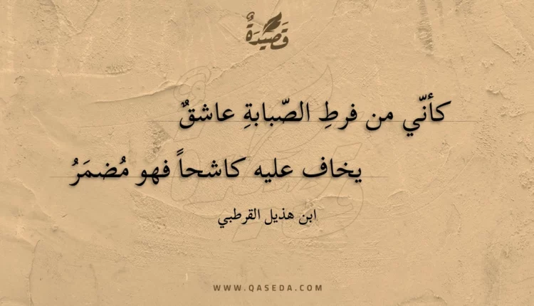 قصيدة كأني من فرط الصبابة عاشق