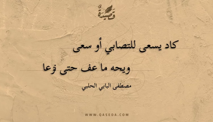 قصيدة كاد يسعى للتصابي أو سعى