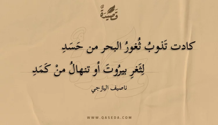 قصيدة كادت تذوب ثغور البحر من حسد