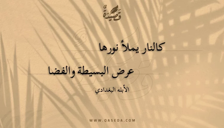 قصيدة كالنار يملأ نورها