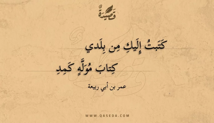 قصيدة كتبت إليك من بلدي