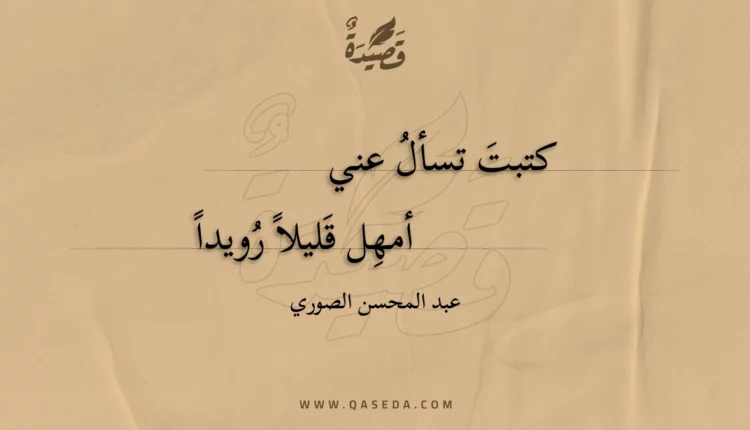 قصيدة كتبت تسأل عني