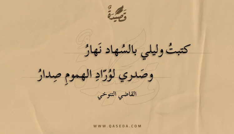 قصيدة كتبت وليلي بالسهاد نهار