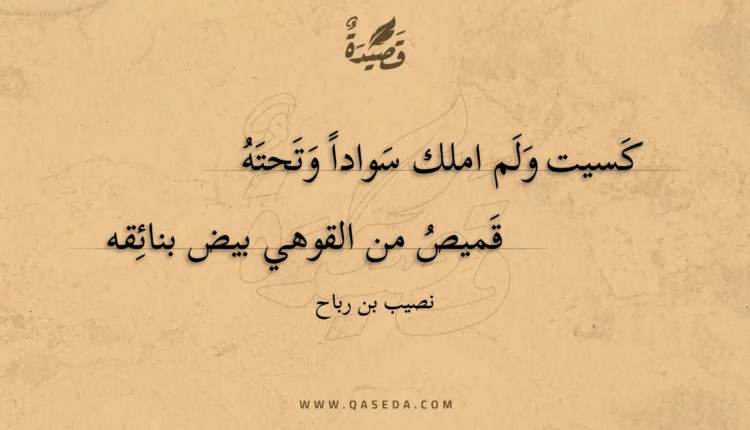 قصيدة كسيت ولم املك سوادا وتحته