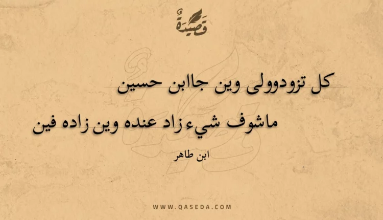 قصيدة كل تزودوولى وين جاابن حسين