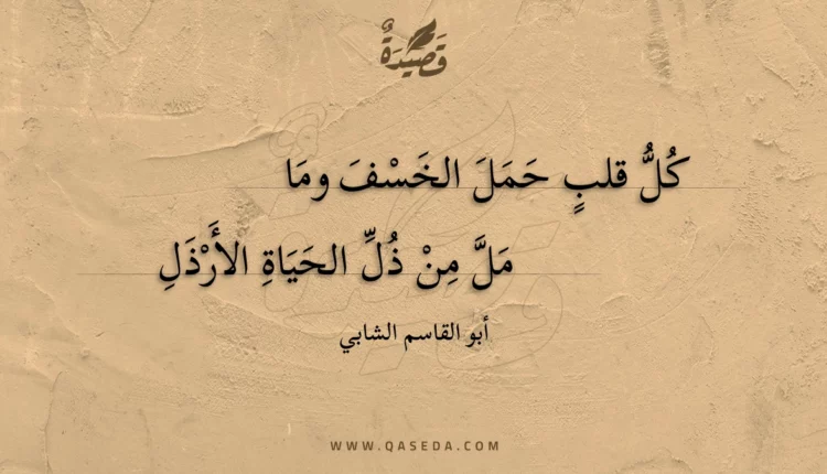 قصيدة كل قلب حمل الخسف وما