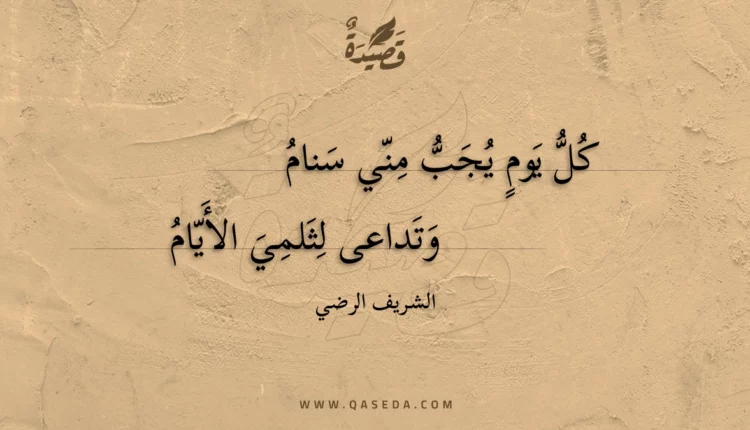 قصيدة كل يوم يجب مني سنام