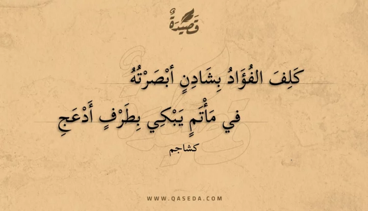 قصيدة كلف الفؤاد بشادن أبصرته