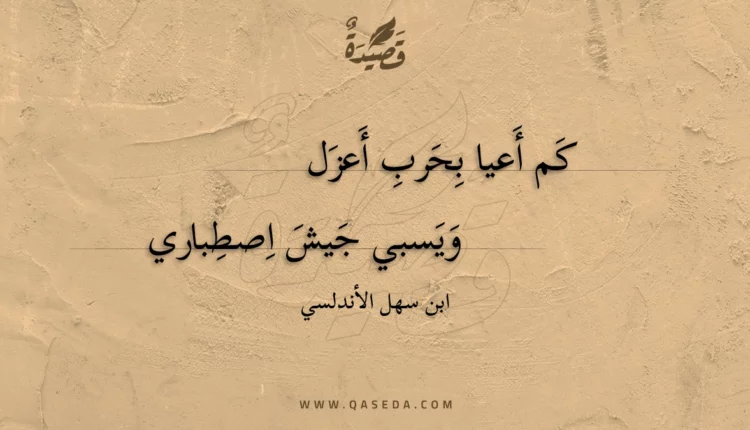 قصيدة كم أعيا بحرب أعزل