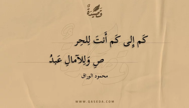 قصيدة كم إلى كم أنت للحرص