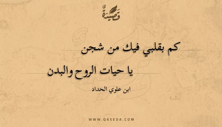قصيدة كم بقلبي فيك من شجن