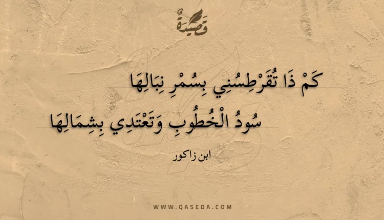 قصيدة كم ذا تقرطسني بسمر نبالها