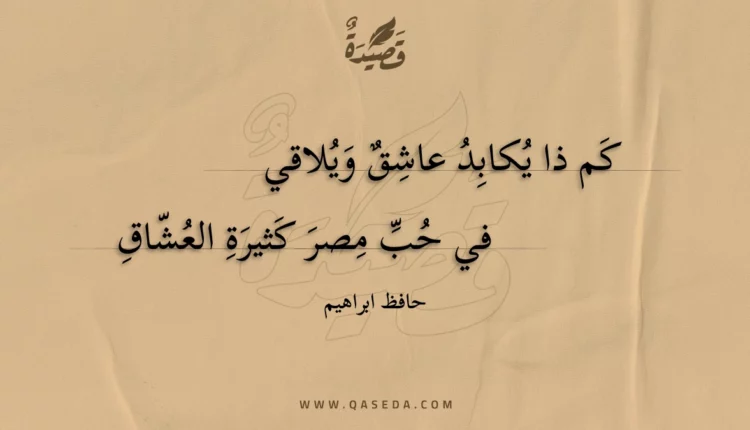 قصيدة كم ذا يكابد عاشق ويلاقي