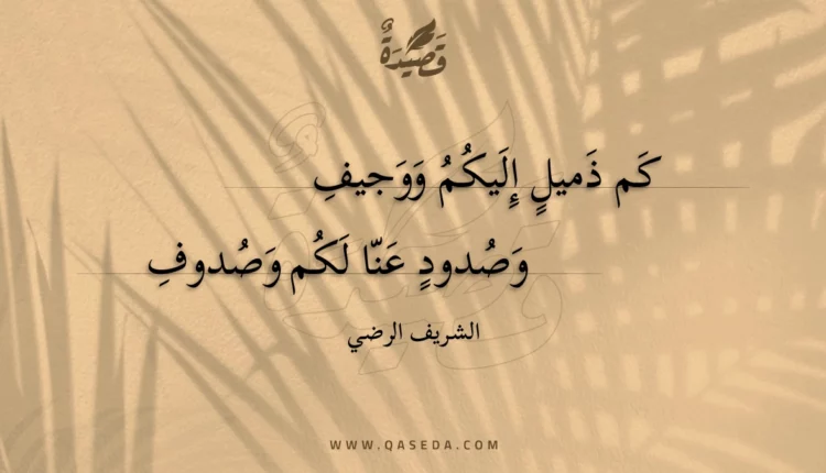 قصيدة كم ذميل إليكم ووجيف