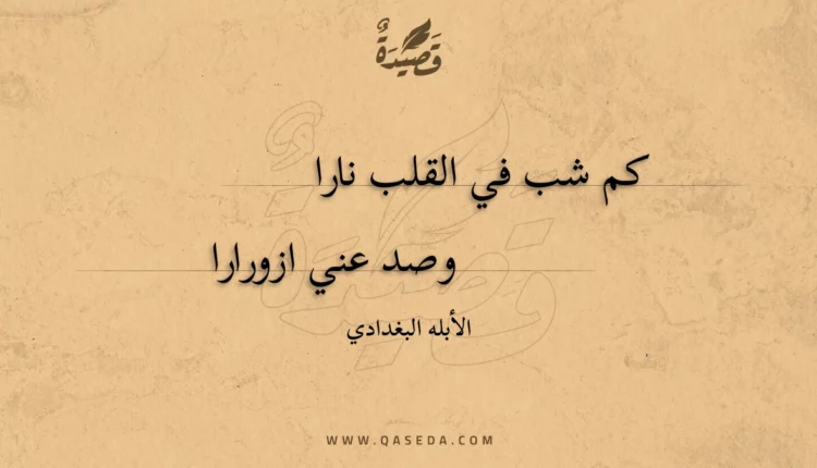 قصيدة كم شب في القلب نارا