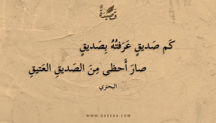 قصيدة كم صديق عرفته بصديق