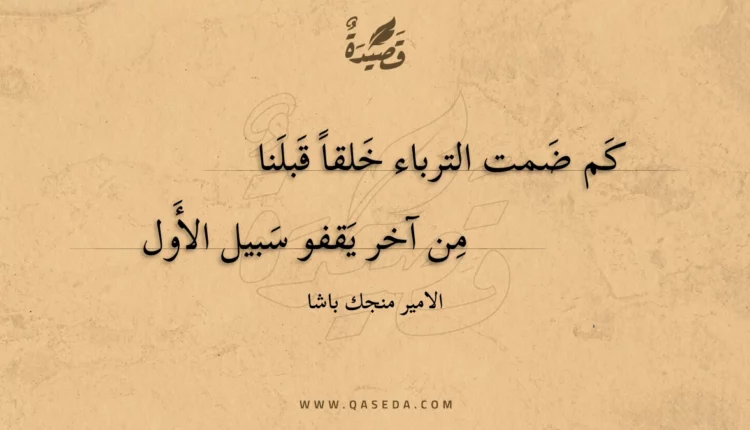 قصيدة كم ضمت الترباء خلقا قبلنا