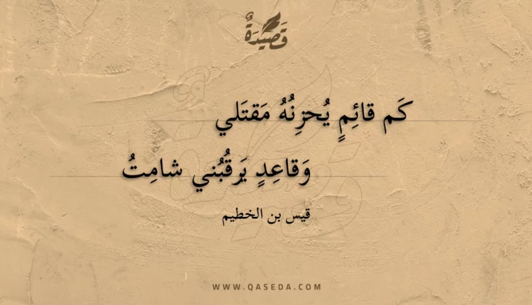 قصيدة كم قائم يحزنه مقتلي