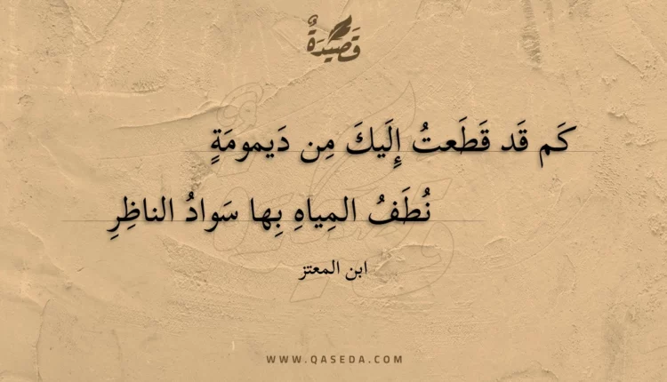 قصيدة كم قد قطعت إليك من ديمومة